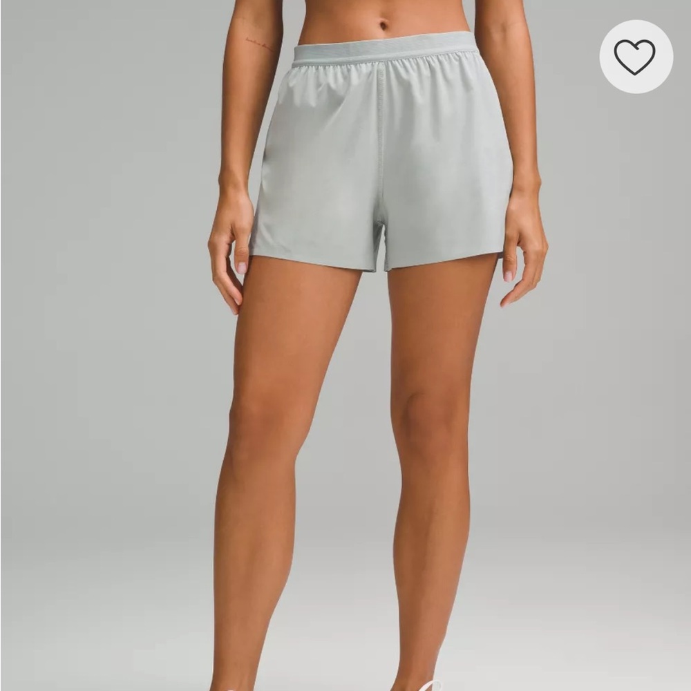 Lululemon Split hem running short jade grey size 4